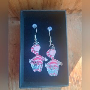Handmade Cheshire cat earrings